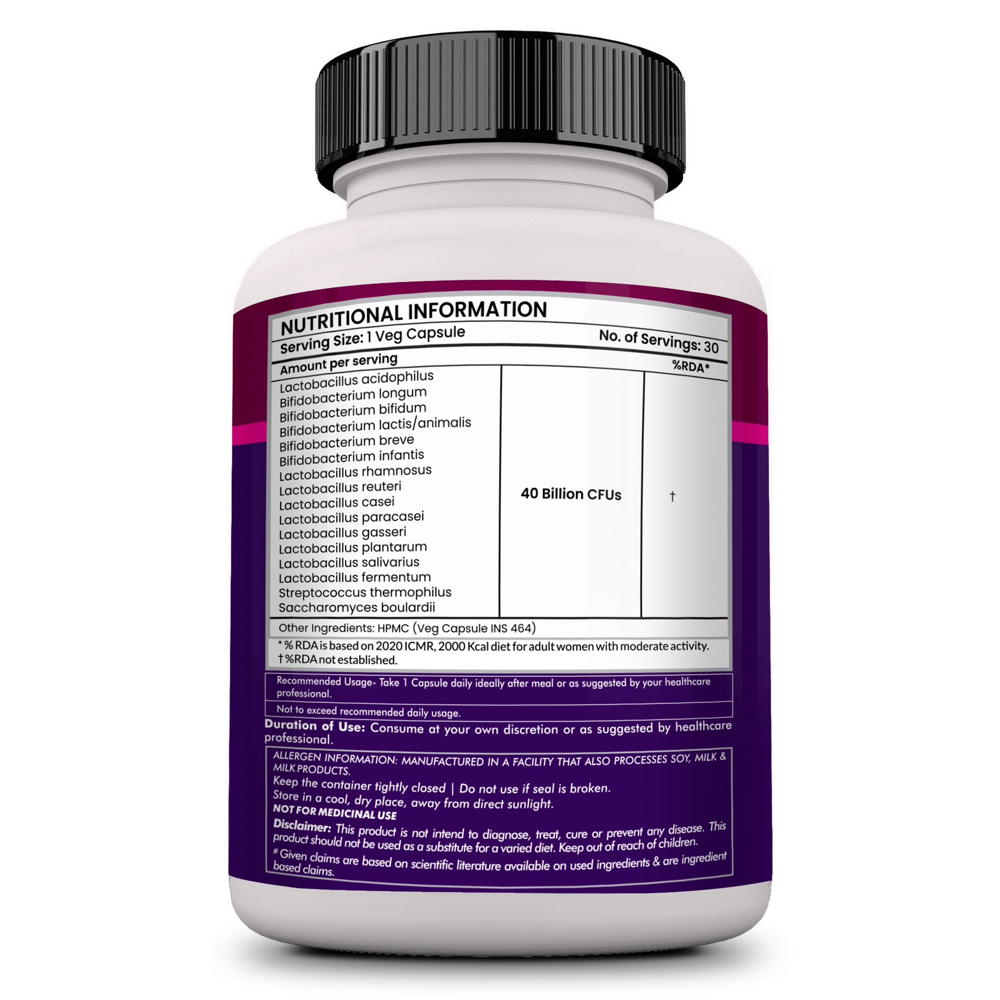 Zenith Nutrition Ultra Probiotic- 40 Billion CFU's - 16 strains-30 Veg Capsules Zenith Nutrition Ultra Probiotic- 40 Billion CFU's - 16 strains-30 Veg Capsules