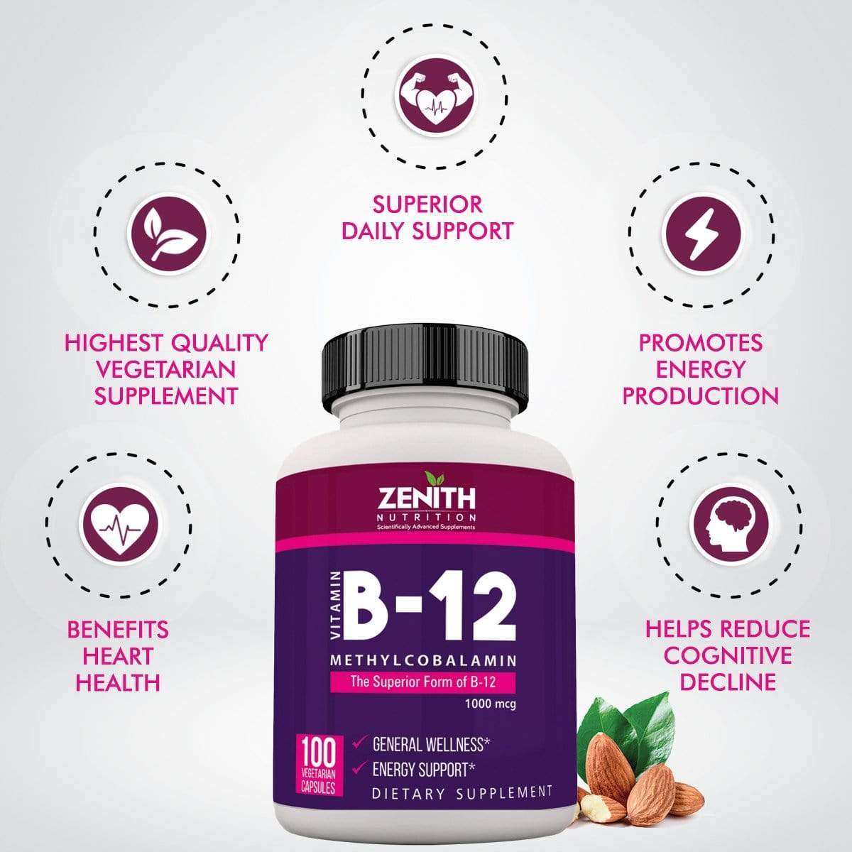 Methylcobalamin/Vitamin B12 - 100 Veg caps vitamin b12