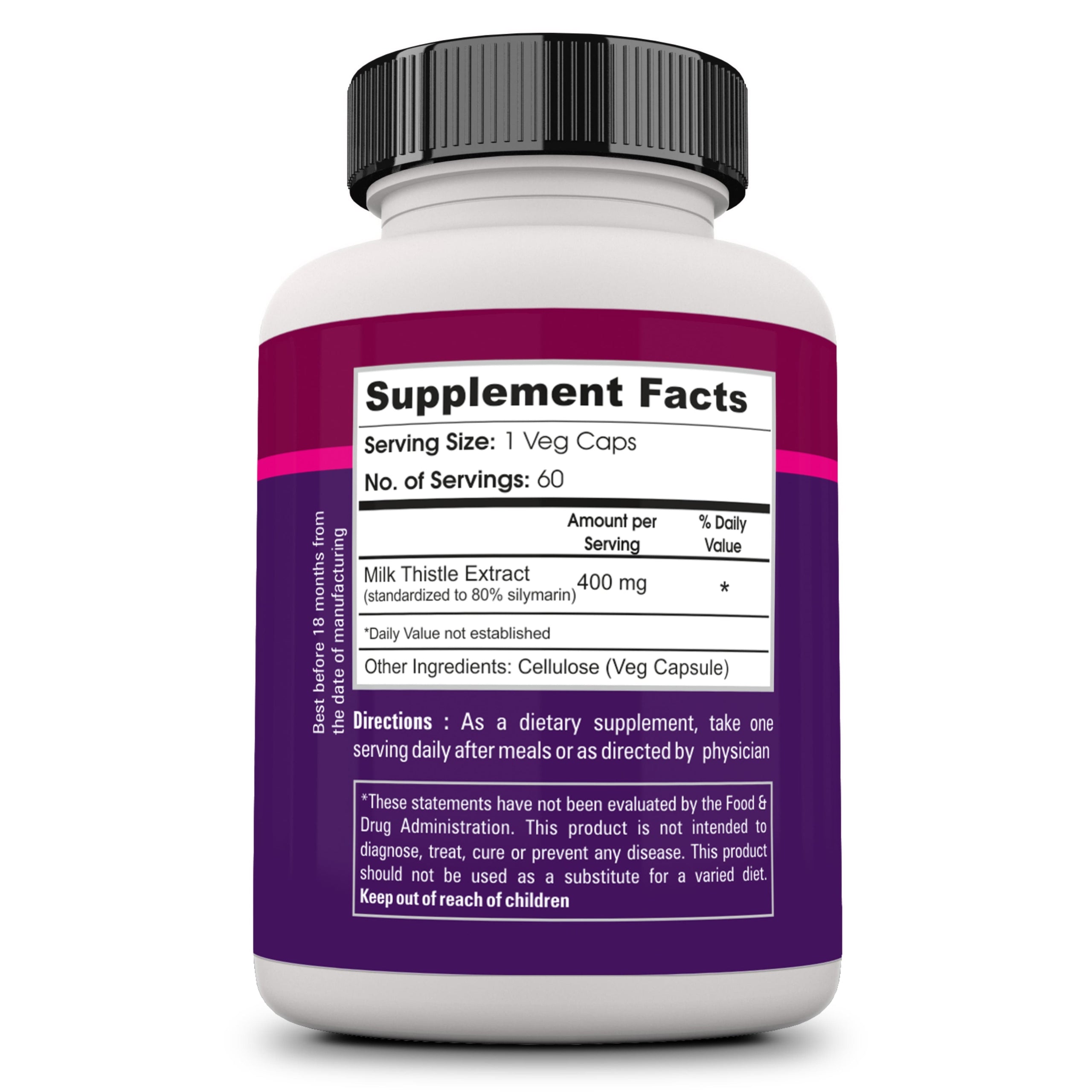 Silymarin Milk Thistle 400mg - 60 Veg caps