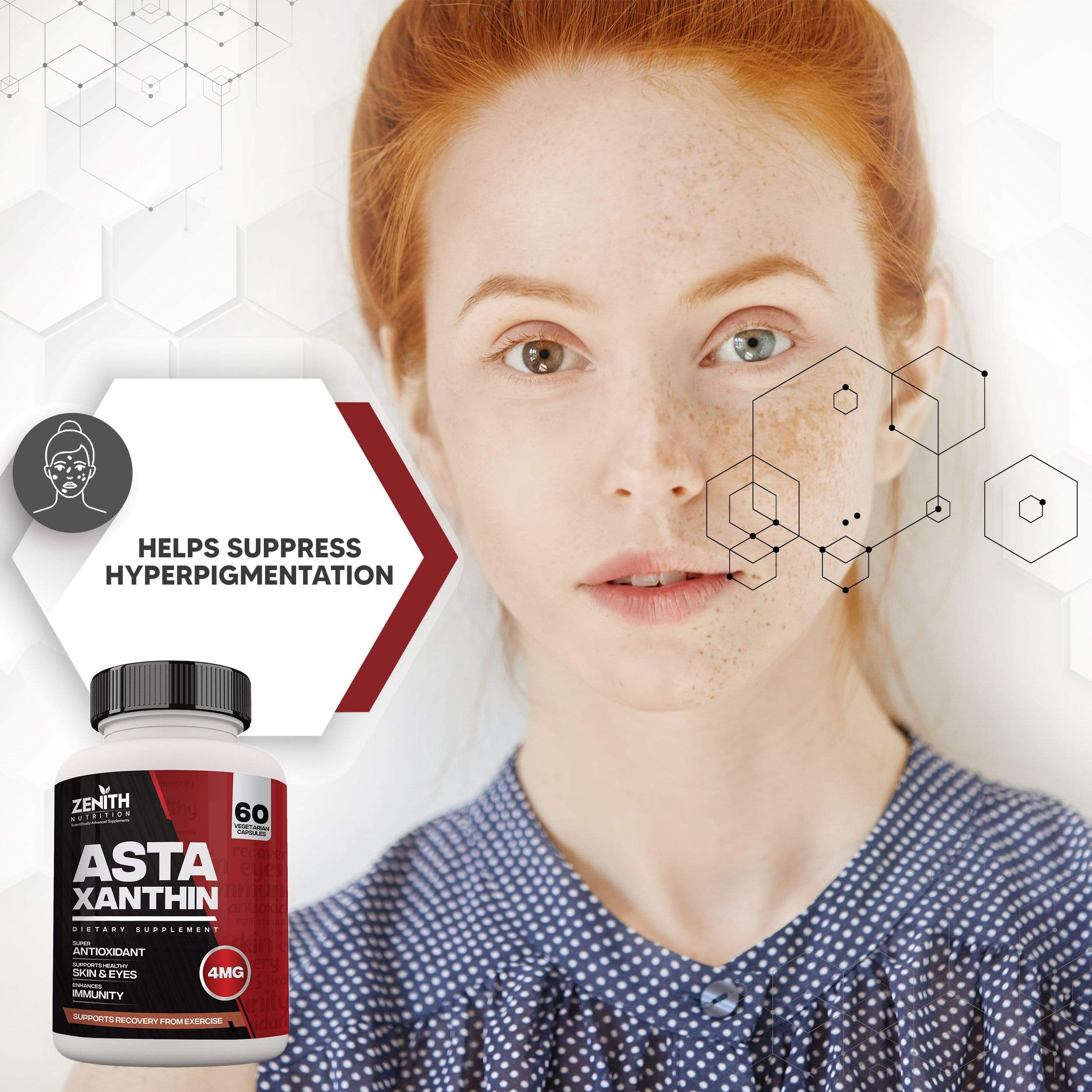 Zenith Nutrition Astaxanthin 4mg 60 capsules | Super Antioxidant | Supports  Healthy Skin & Eyes | Enhances immunity