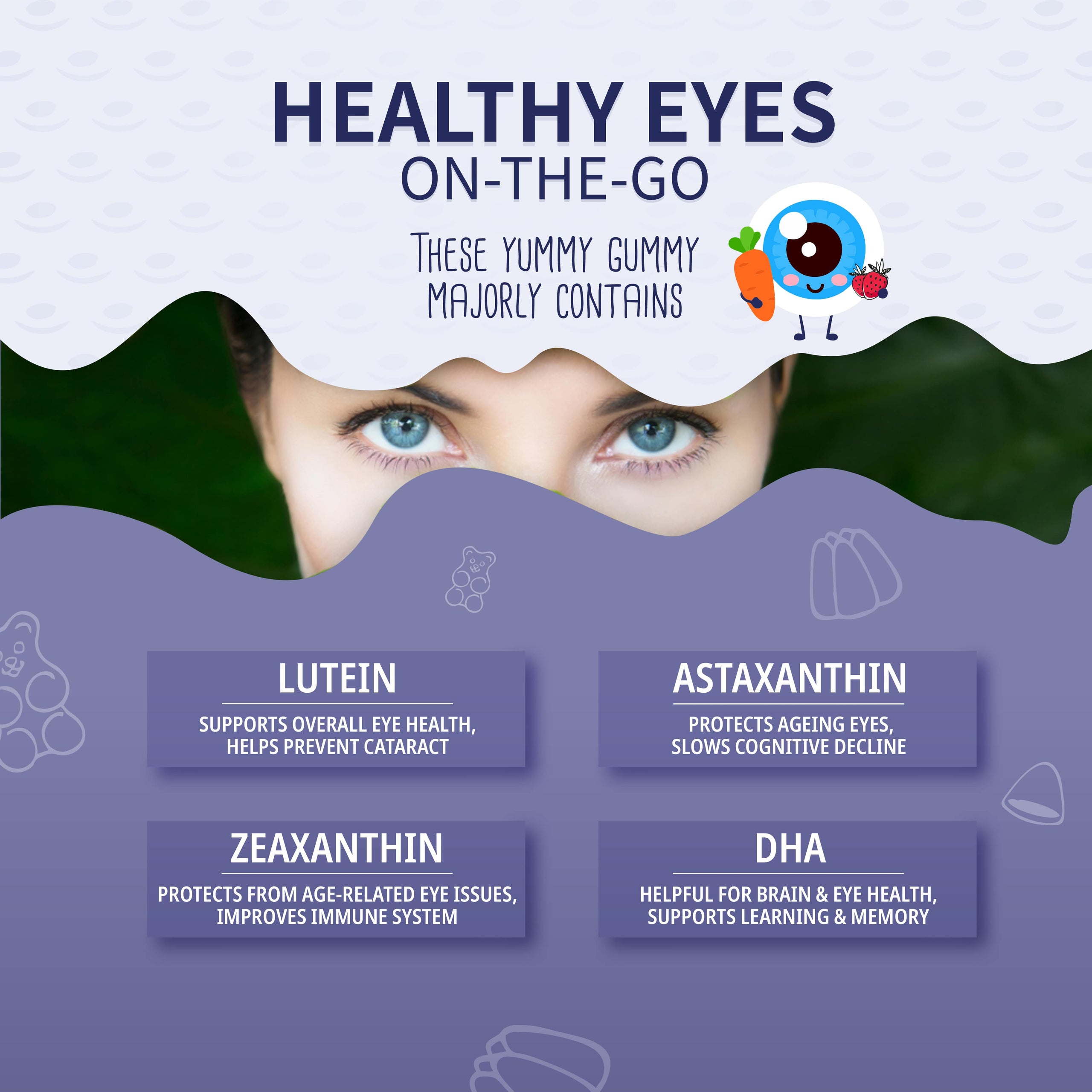 Zenith Nutrition Sharp Eye Vision Gummies - 45 counts | Chewable | Protects Eyes From Blue Light | Promotes Healthy Vision Zenith Nutrition Sharp Eye Vision Gummies - 45 counts | Chewable | Protects Eyes From Blue Light | Promotes Healthy Vision